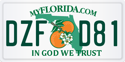 FL license plate DZFD81