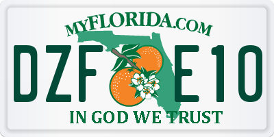 FL license plate DZFE10
