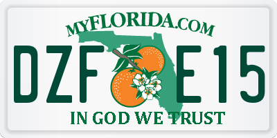 FL license plate DZFE15