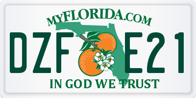FL license plate DZFE21