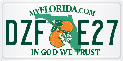 FL license plate DZFE27