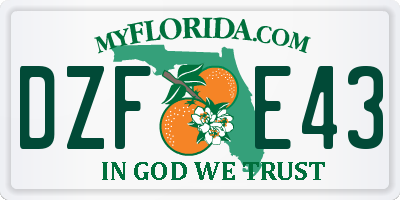 FL license plate DZFE43