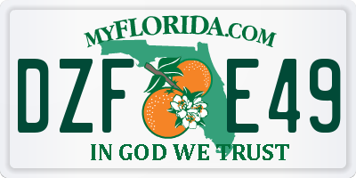 FL license plate DZFE49