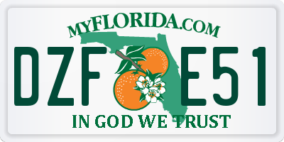FL license plate DZFE51