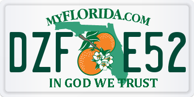 FL license plate DZFE52