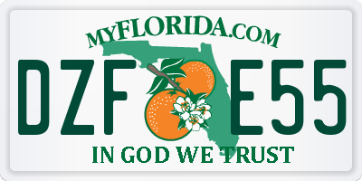 FL license plate DZFE55