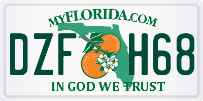 FL license plate DZFH68