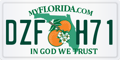 FL license plate DZFH71