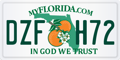 FL license plate DZFH72