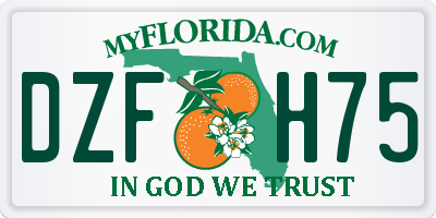 FL license plate DZFH75
