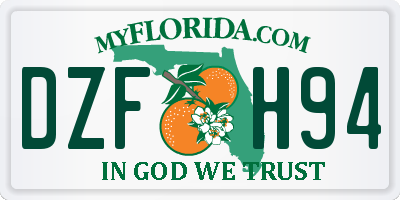 FL license plate DZFH94