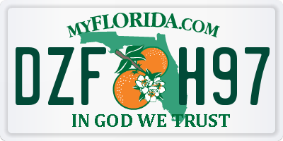FL license plate DZFH97