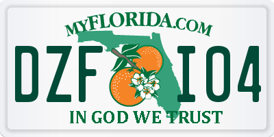 FL license plate DZFI04