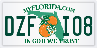 FL license plate DZFI08