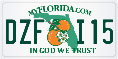 FL license plate DZFI15