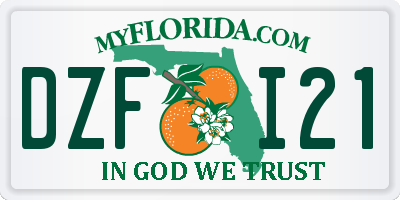 FL license plate DZFI21