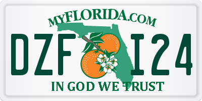 FL license plate DZFI24