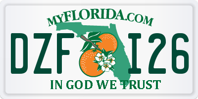 FL license plate DZFI26