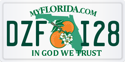 FL license plate DZFI28