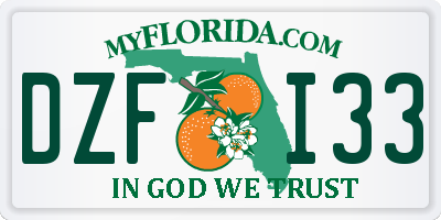 FL license plate DZFI33