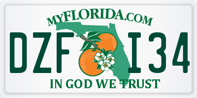 FL license plate DZFI34