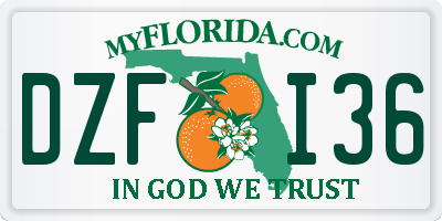 FL license plate DZFI36