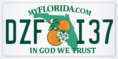 FL license plate DZFI37