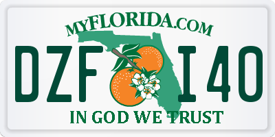 FL license plate DZFI40