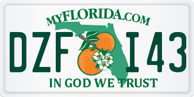 FL license plate DZFI43