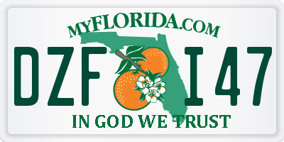 FL license plate DZFI47