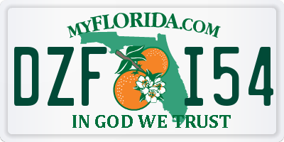 FL license plate DZFI54