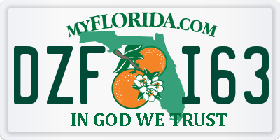 FL license plate DZFI63