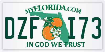 FL license plate DZFI73