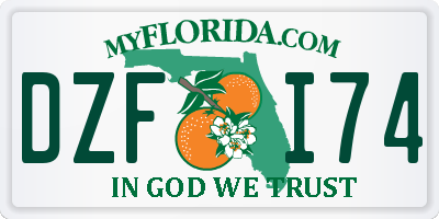 FL license plate DZFI74
