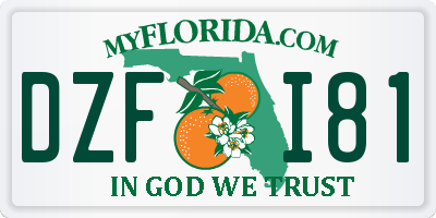 FL license plate DZFI81