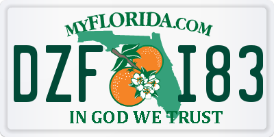 FL license plate DZFI83