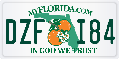 FL license plate DZFI84
