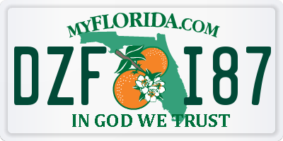 FL license plate DZFI87