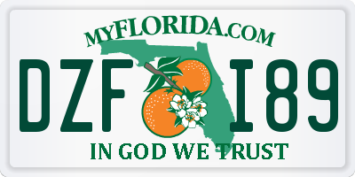 FL license plate DZFI89