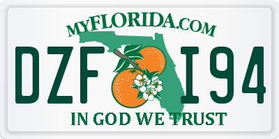 FL license plate DZFI94