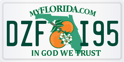 FL license plate DZFI95