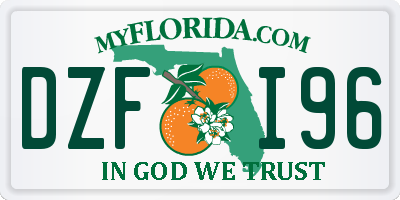 FL license plate DZFI96