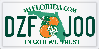 FL license plate DZFJ00