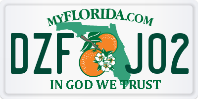 FL license plate DZFJ02