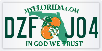 FL license plate DZFJ04