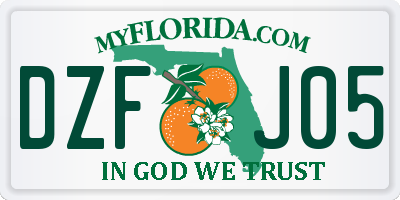 FL license plate DZFJ05