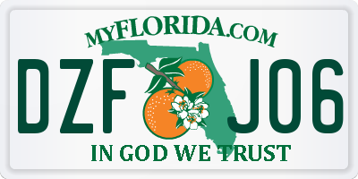 FL license plate DZFJ06