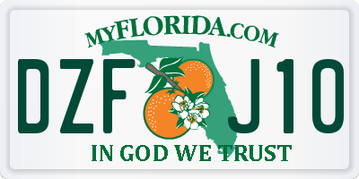 FL license plate DZFJ10