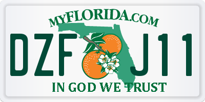 FL license plate DZFJ11