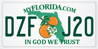FL license plate DZFJ20